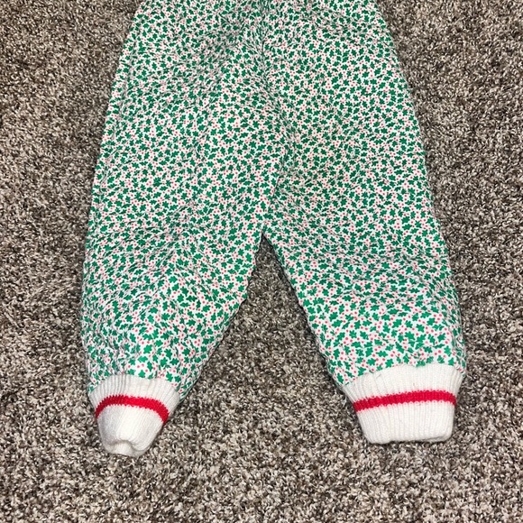 Vintage Baby 24 Month Pants Christmas 90s Quilted Pattern Polyester Cotton Blend - Picture 3 of 5